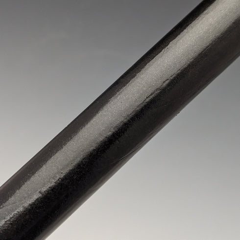 1894 British Antique Men's Cane Sterling Silver Decorated Antler Handle Black Shaft 84cm